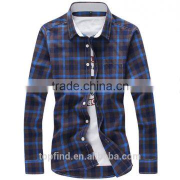 Cotton Microfiber Casual Check Korean Men Style Shirt