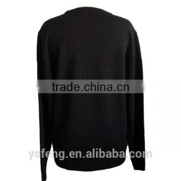 Snowman Pattern Men Pullover Black Ugly Christmas Sweater Design photo-4