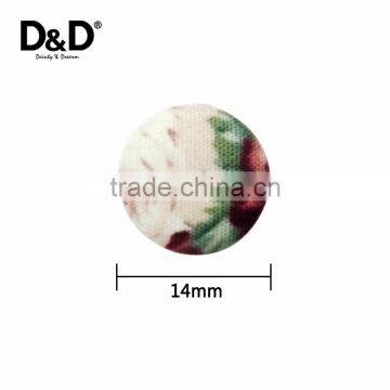 D&D Hot Sale 20pcs/lot Mixed Color Fabric Covered Buttons Plastic Button Fabric Craft For Clothes Sewing Supplies 14mm photo-2