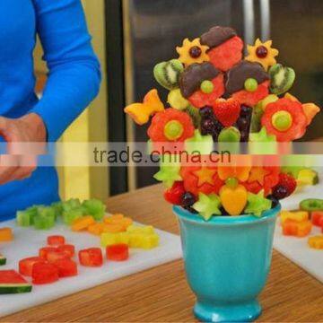 Eco-friendly Plastic Decorative Fruit Cutters Shape Cutter Slicer Cutter Veggie Food Kitchen Accessories Cooking Tools KC1360 photo-2