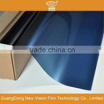 blue building mirror tint film