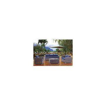 Mesh 6 Piece PE Rattan Outdoor Furniture Garden Sofa Dining Set