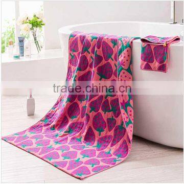 strawberry patterned bath towels sets