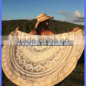 fashion round print chiffon voile shawl beach scarf