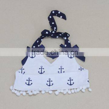 3pcs Set Cute Polka Dots Baby Girls Anchor Rompers M7031503 photo-4