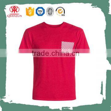 Design Your Own Plain Cotton Pocket T Shirt Wholesale photo-3