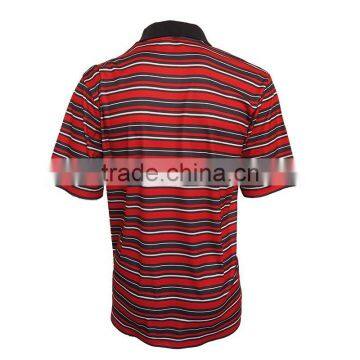 Factory OEM Red&Black Huntte Print Longline t Shirt Men's Polo Shirt photo-2