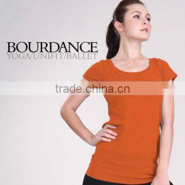 Lady leisure t-shirt with cross back. Leisure and exercise wear