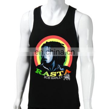 BOB MARLEY custom fashion singlets,custom gym singlets