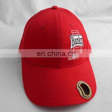 Bottle cap catcher bottle opener baseball cap promotion beer opener red baseball cap