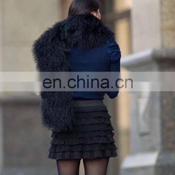 Tibet Mongolian Lamb Fur Scarf for Women Wear photo-6