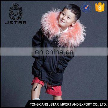 Environmental safety material girls faux fur winter coats