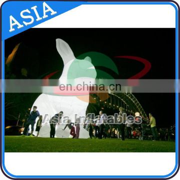 Custom advertising giant inflatable led rabbit/inflatable cartoon/inflatable easter bunny with led light for sale