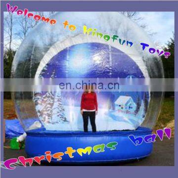 New year inflatable snow bubble decorations/snow bubble tent/ inflatable snow globe