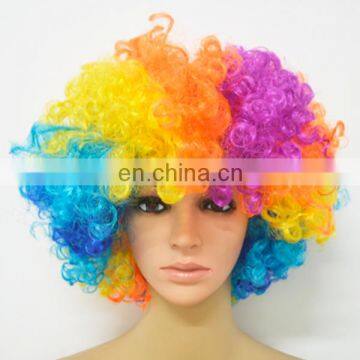 rainbow Color Cosplay Party full Hair Wig