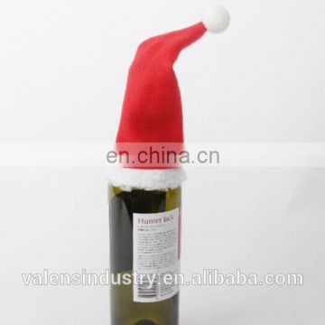 High Quality Velvet Funny Mini Santa Claus Christmas Wine Bottle Hat Ideas Design