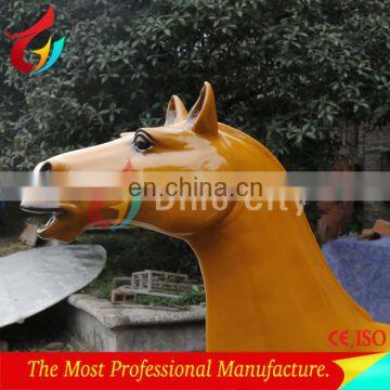 Playground Equipment Life Size Sculpture Fiberglass Horse Statue photo-6