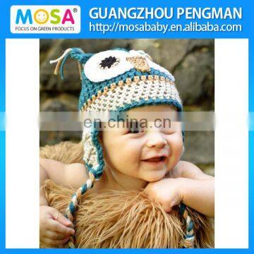 Crochet Boys Striped Owl Earflap Hat -Baby, Toddler, Child, Teen and Adult Sizes. Boy Owl Hat, Boys Owl Winter Cap Beanie