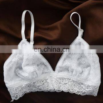 Encaje sexy bralette lace crop top bra wireless