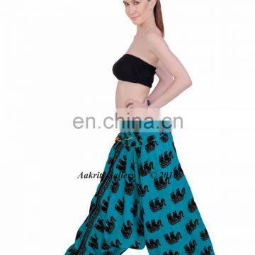 Jumpsuit Women Pants Bohemian Wholesale Cotton Elephant Turquoise Harem Pant