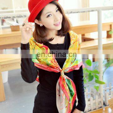 2015 New Style Fashion Design Woman Silk Digital Printedbig Square Accessory(SP1682B) photo-2