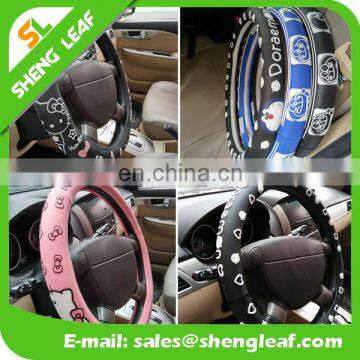 Eco friendly customize design soft silicone car steering wheel cover for girls