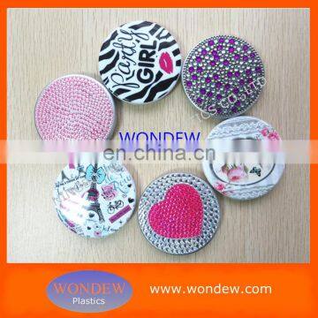 Full printed plastic mirorr / Diamond mirror / Bling bling makeup mirror