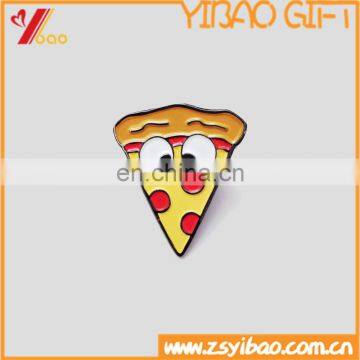 Promotional pizza shaped soft enamel pins with butterfly clutch