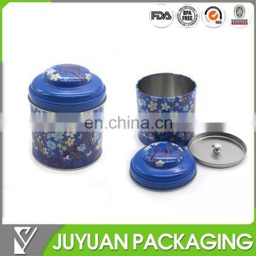 Custom storage metal tea caddy tin jars factory wholesale