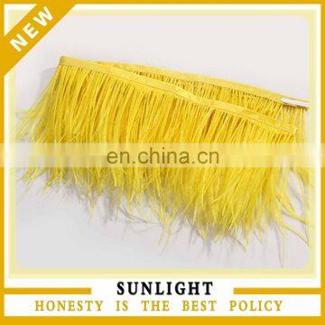 Bleached and dyed Ostrich Feather fringe trimming