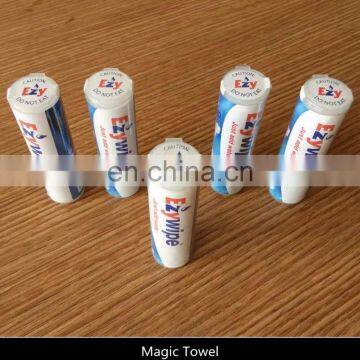 China OEM manufacture factory 100% viscose compressed magic towel and tablet napkin