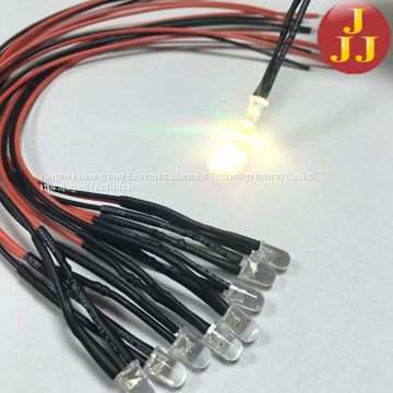 20CM 3mm 5mm 8mm 10mm round through hole Led Diode Flashing RGB LED Pre wired LED 12V