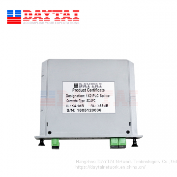 Passive FTTH Casette Fiber Optic 1x2 PLC Splitter Box