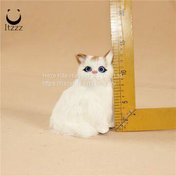 ITZZZ Realistic Life Size Simulation Sitting Cat Furry Animal With Plastic Cat Photography Props