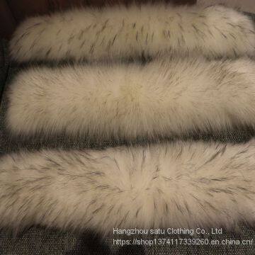 Clothes Fur Collar Artificial Fur Fox Fur Raccoon Dog Fur Down Coat Coat Fur Collar Cap Strip photo-3