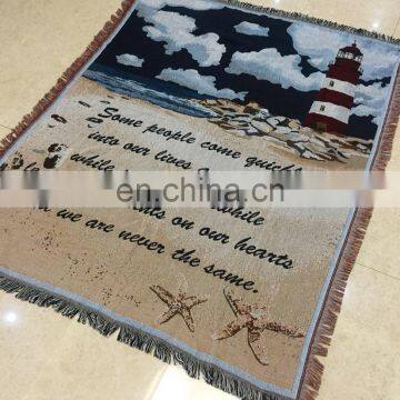 RAWHOUSE Woven Throw Tapestry Wall Hanging Sofa Cover Blanket With Fringe Jacquard Woven Blankets photo-2