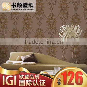 Non-woven Damascus European Luxury Hotel Balcony Bedroom Living Room TV Background -3d Wall Paper Designer Wallpaper