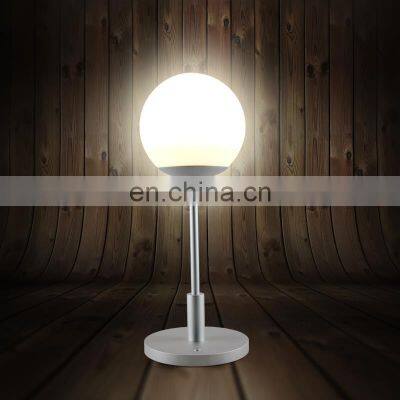 China factory wholesale aluminum led small round table lamp cprdless decorative hotel desk lamp