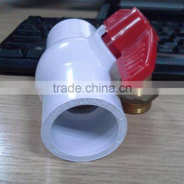 compact white upvc ball valve SOCKET/THREAD style