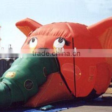 Custom high quality cheap outdoor inflatable elephent tunnel for game