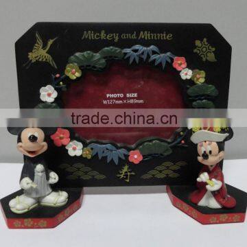 Fashion wholesale promotional photo frame with love couple Mickey