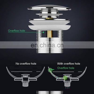 Vessel Bathroom Slivery Luxury Pop up Drain Waste photo-5