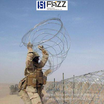 Hot Dipped Galvanized Razor Barbed Wire Fence for Borderline Epidemic Prevention and Isolation