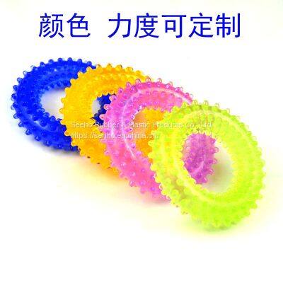 Pet Toy Funny Dog Training TPR Spiky Ring Promotion Silicone Kids Toys