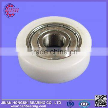 China Nylon Small Deep Groove Ball Bearings Roller Plastic Pulley Wheels with Bearings for Door Windows