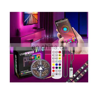 RGB TV background light with 24-key Blue tooth mobile phone App mini control music light bar