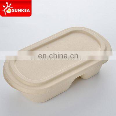 Biodegradable takeaway sugar cane food container