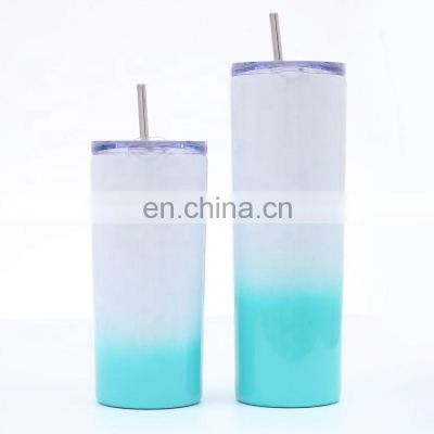 Wholesale Insulated Stainless Steel 20oz Slim Tumbler with Straw