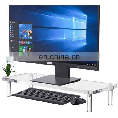 Acrylic Monitor Stand Computer Monitor Stand Riser Desk Organizer for Laptop TV Screen