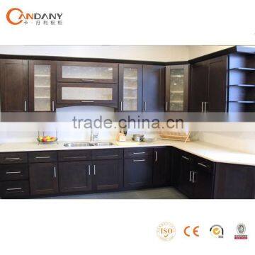 Open style partical board kitchen cabinet,u-shape kitchen cabinet